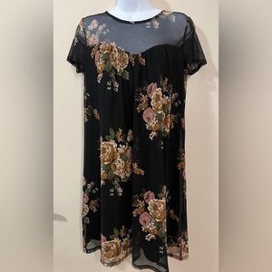 Black floral dress